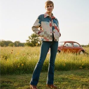 1970’s Hand Made Patchwork Quilted Jacket